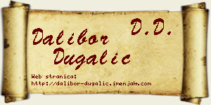 Dalibor Dugalić vizit kartica